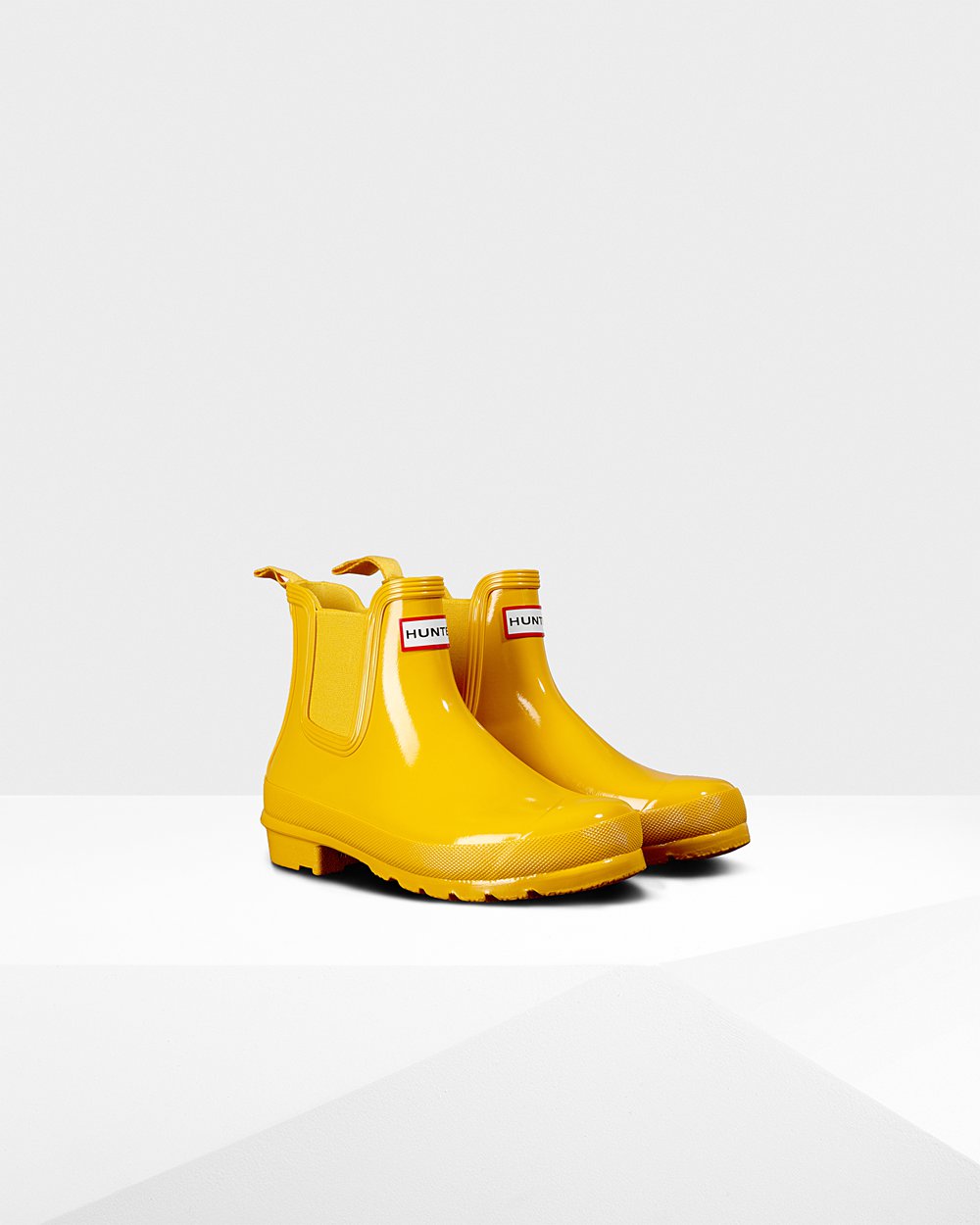 Womens Chelsea Boots - Hunter Original Gloss (26KYLFSOC) - Yellow